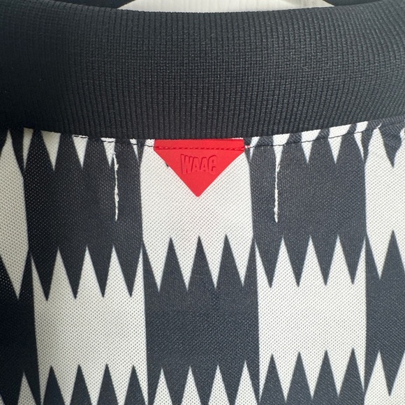 WAAC NWT Men’s Black White Checkered Golf Polo Size 1/L - Picture 4 of 8